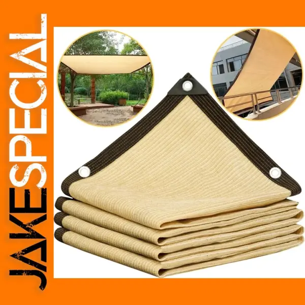 Beige 2x2m Polyethylene Sun Shade Sail