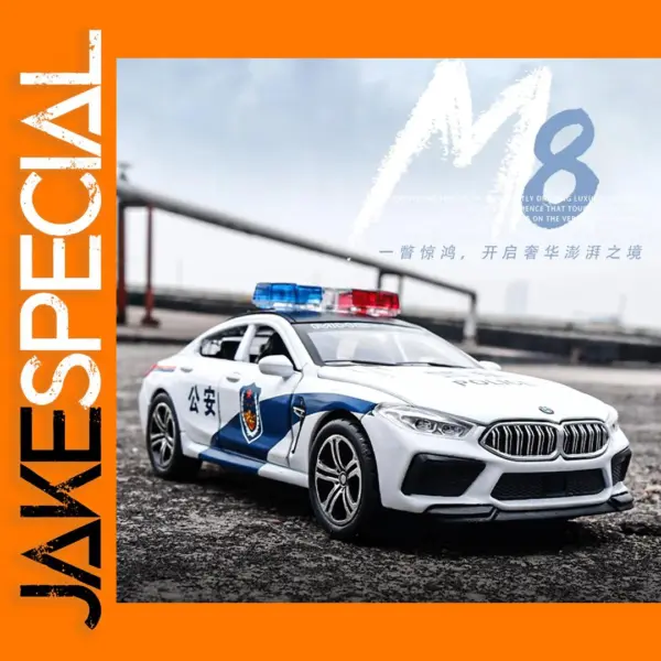 1:32 BMW M8 Alloy Police Car Model