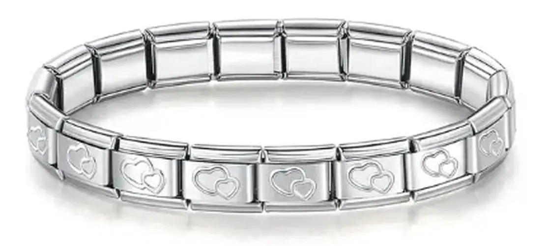 Stainless Steel Heart Flower Butterfly Bracelet 12 Stainless Steel Heart Flower Butterfly Bracelet - Image 12