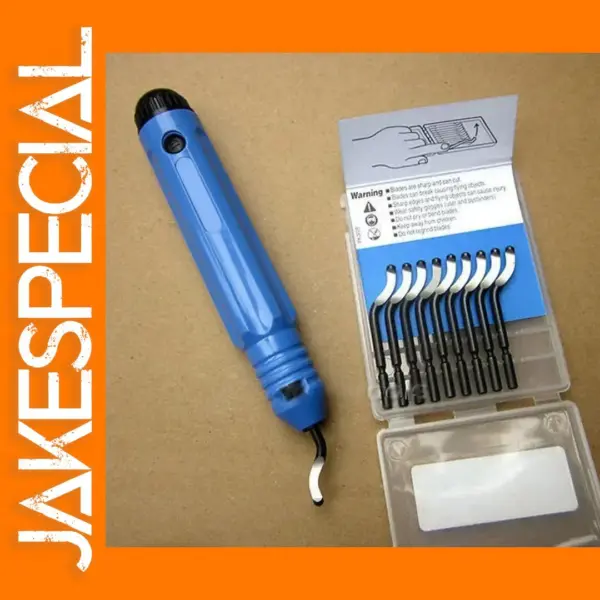 10-Piece Burr Deburring Tool Kit with Handle