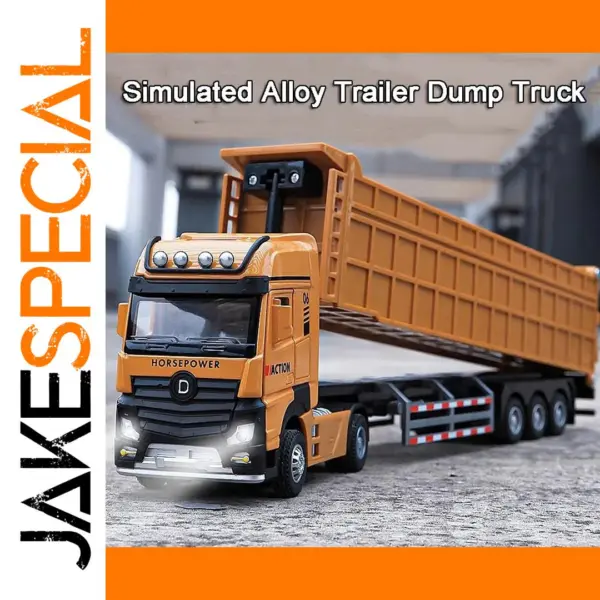 1:50 Scale Yellow Dump Truck Model Toy