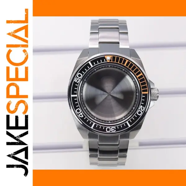Silver 43.8mm Samurai Watch Case for Seiko