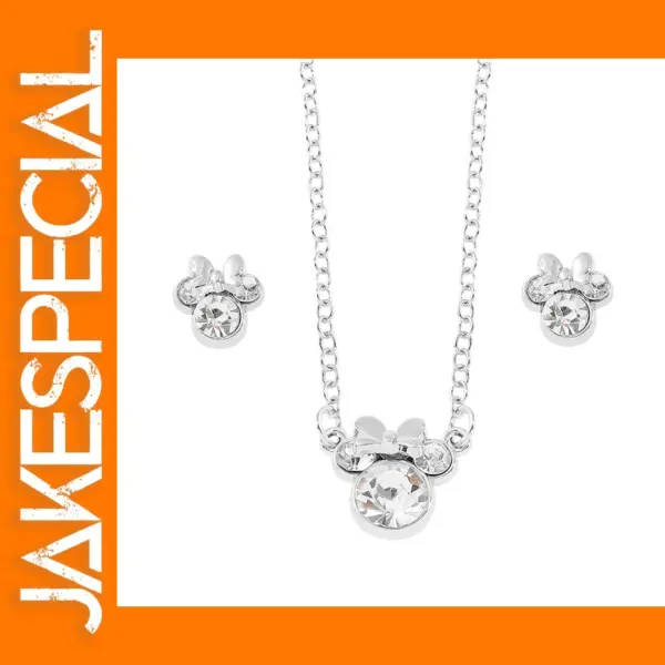 Disney Minnie Pendant Necklace and Earrings Set