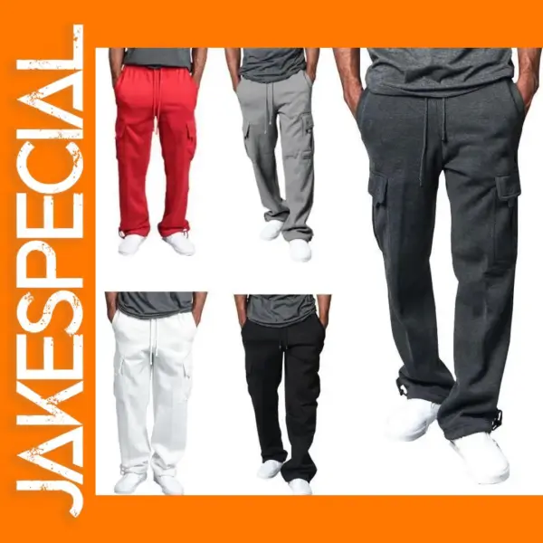 Men's Casual Fleece Sports Pants for Running