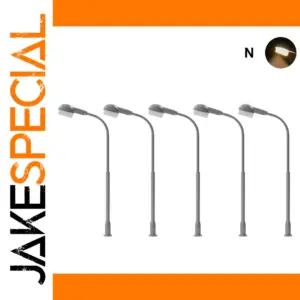 5pc N Scale Metal Street Light Set