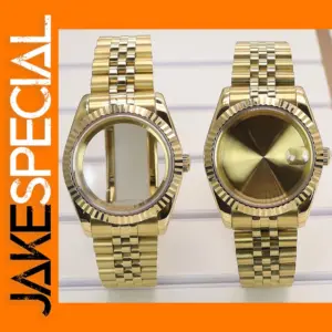 Gold Fluted Watch Case for Seiko Miyota Movement