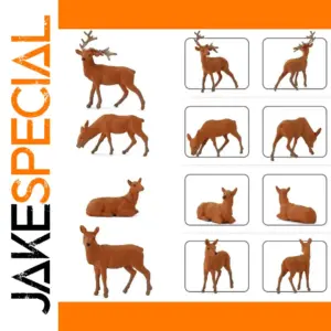 12pcs HO Scale 1:87 PVC Model Animals Set