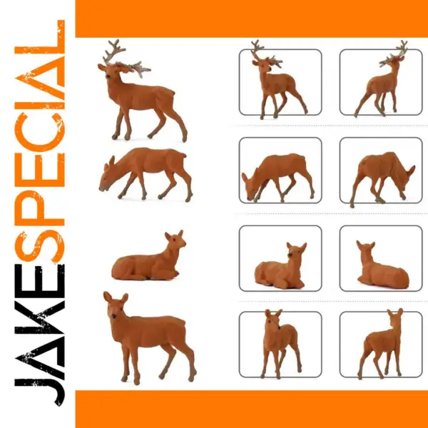 12pcs HO Scale 1:87 PVC Model Animals Set