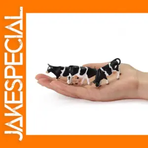 12pcs O Scale Painted PVC Cows for Diorama