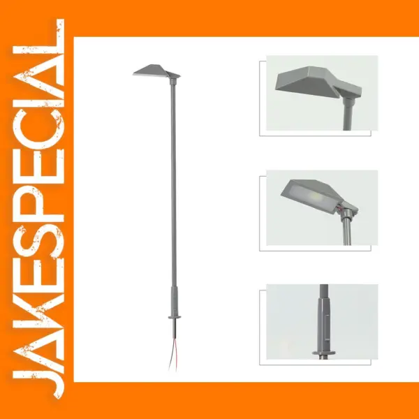 5pcs HO TT Scale Metal LED Street Lamps