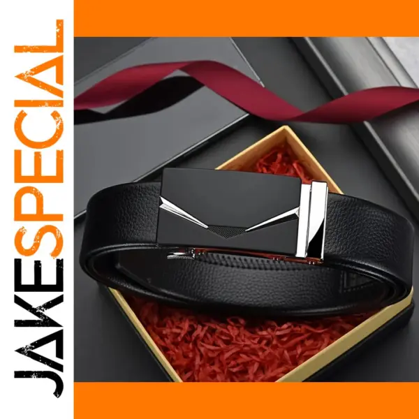 Men's Genuine Leather Automatic Ratchet Belt
