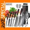 Japanese Kitchen Knife Set with Meat Cleaver