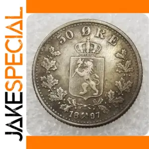 Norway 1897 Silver Coin Replica Decor