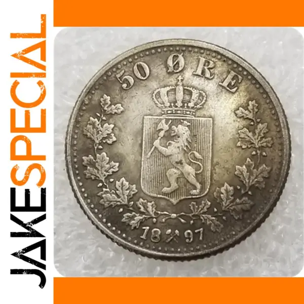 Norway 1897 Silver Coin Replica Decor