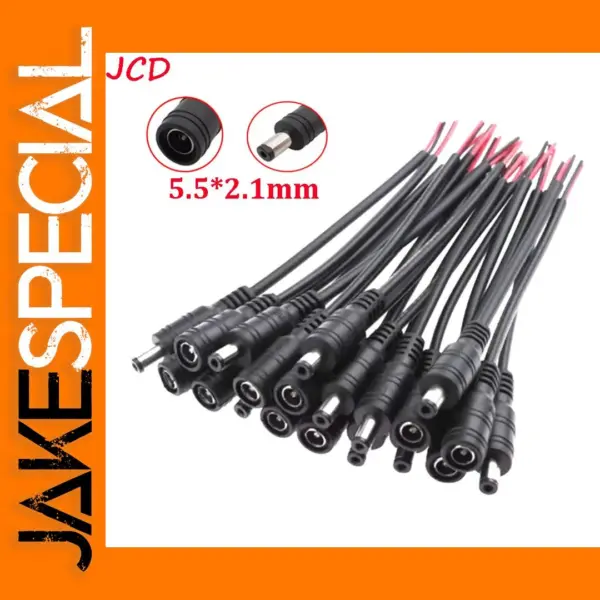 2.1mm x 5.5mm DC Power Connector Cable 15cm