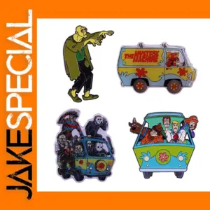 Classic Cartoon Metal Brooch Blue Panel Van