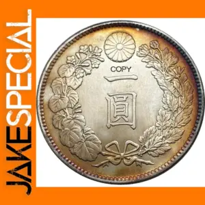 Silver-Plated 1875 One Yen Replica Collectible