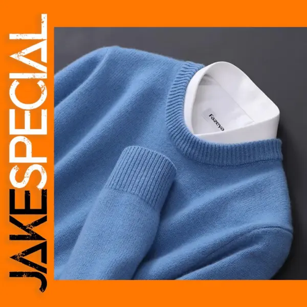 Men's Cashmere O-neck Sweater M-5XL