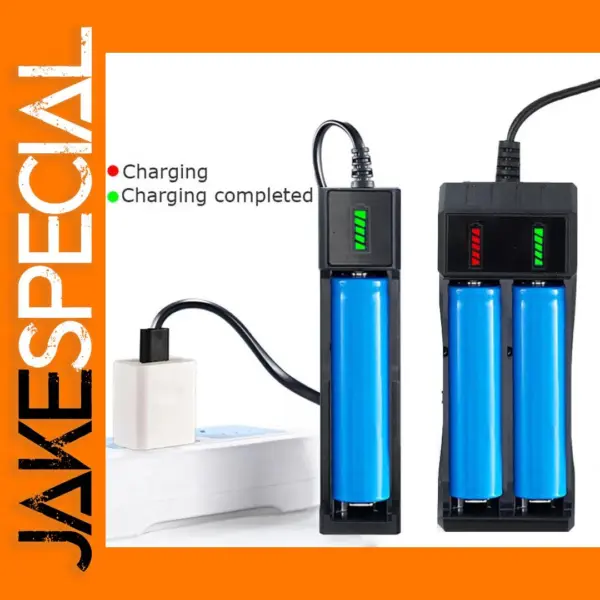 18650 Battery Charger with Dual Slots
