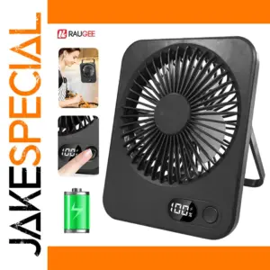 Portable 3-in-1 Desk Fan with Digital Display
