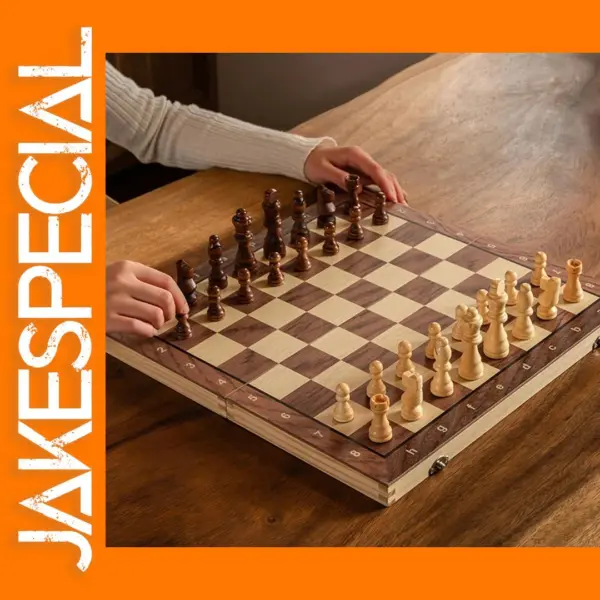 Magnetic Portable Folding Wooden Chess Set