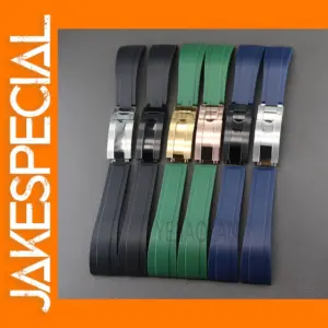 20mm Silicone Watch Band with Steel Buckle