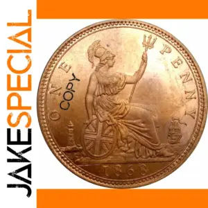 Great Britain 1868 One Penny Replica Coin