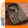Men's Long Sleeve Striped Casual Shirt