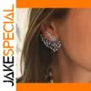 Wing Shape Silver Stud Earrings with Zirconia