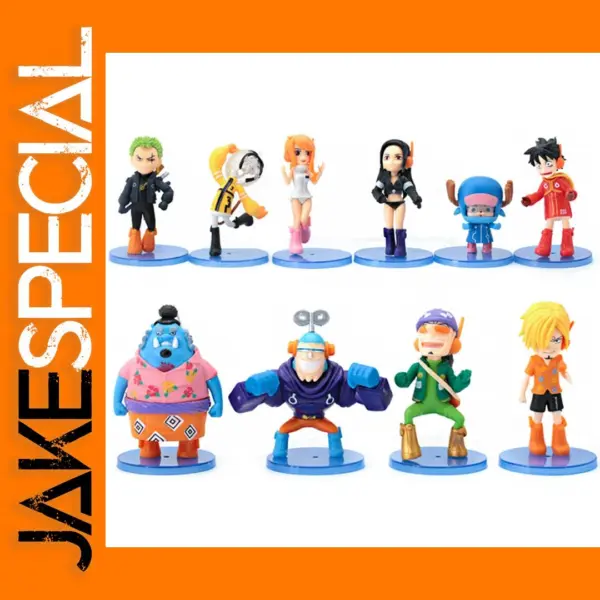 10pcs One Piece Anime Figures Luffy Zoro Dolls