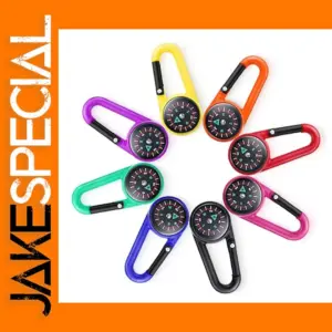 Portable Mini Compass with Carabiner Keychain