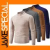 Men's Mock Neck Casual Autumn Sweater