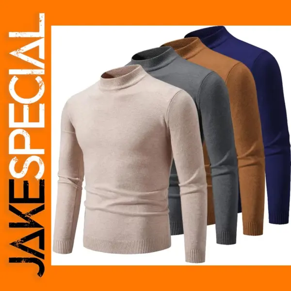 Men's Mock Neck Casual Autumn Sweater