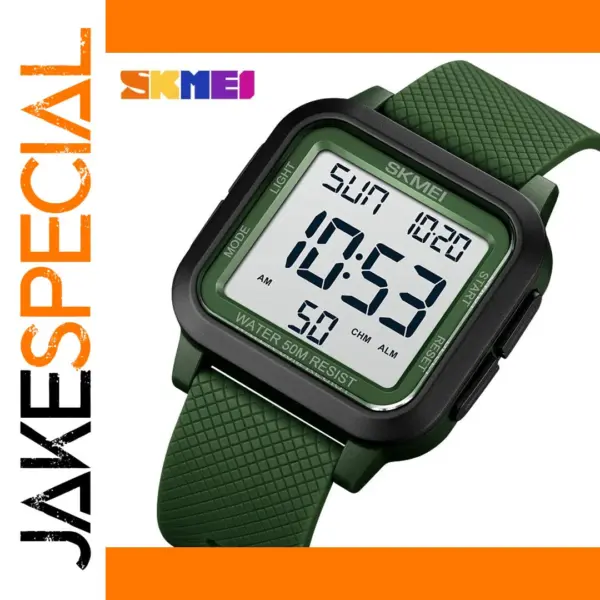 Men's Waterproof LED Digital Watch