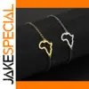 African Map Stainless Steel Charm Bracelet