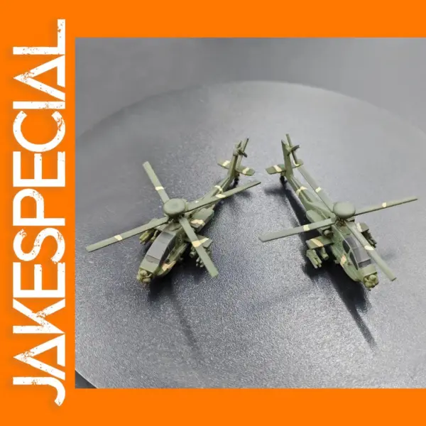 2PCS AH-64 Helicopter Models 1/400 1/350 Scale