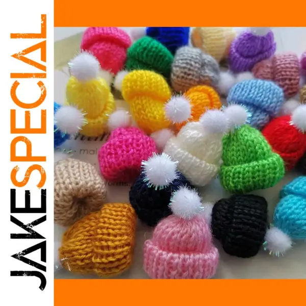 10Pcs Mini Woolen Yarn Doll Hats