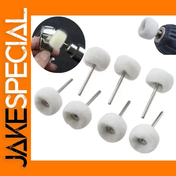10Pcs 3mm Shank Felt Buffing Wheels