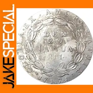 1771 Denmark 1 Krone Silver Plated Replica Coin