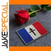 France Cross of Lorraine Embroidery Patch for Bags and Jackets