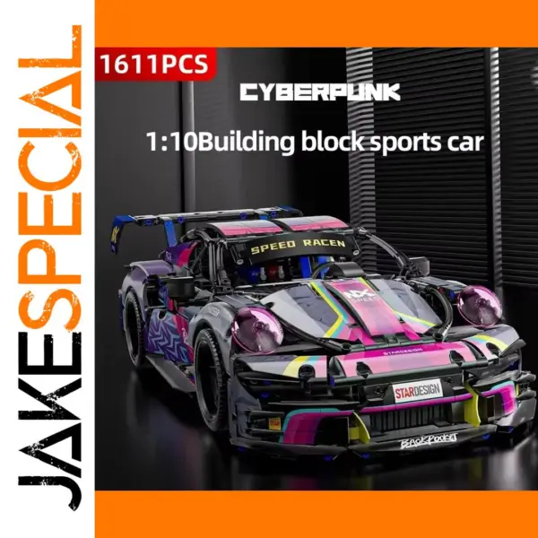 Cyberpunk Sports Car Building Block Set 1611PCS