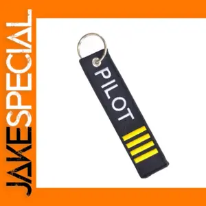 Aviator Keychain Gift with Embroidered Tag