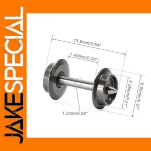N Scale Metal Wheel Sets 6 or 12 Pairs