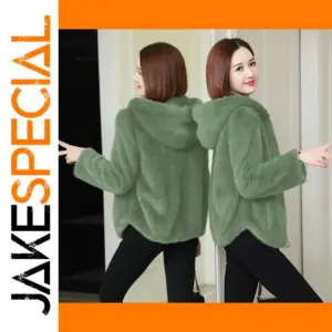 Warm Women's Hooded Zip Jacket for Winter