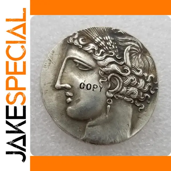 Ancient Greek 10 Drachma Coin Replica