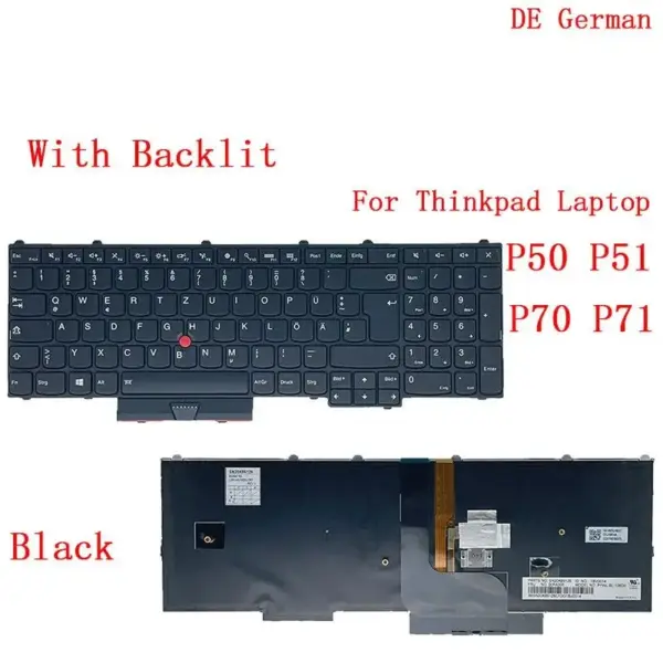 Backlit Keyboard for Lenovo Thinkpad P50 P51 P70 P71 - Image 8