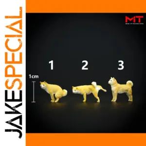 Pissing Dog Shiba Inu Miniature Model Set