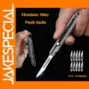 Titanium Alloy Push Knife with Extra Blades