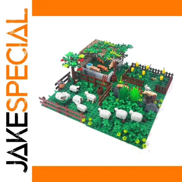 Sheepfold Farm Scene Building Blocks Set