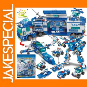 700PCS Police Command Truck Building Blocks Set
